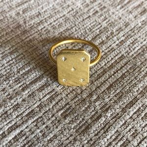 Madewell gold 5 stone ring, size 8